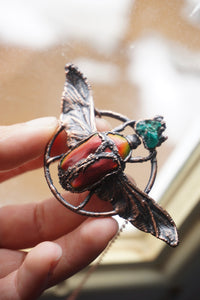 Dioptase Scarab