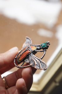 Dioptase Scarab